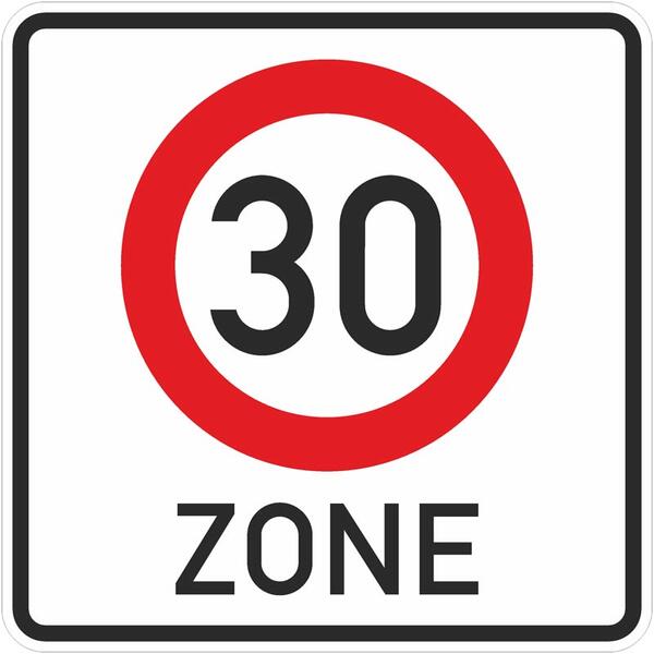 Schild 30er-Zone