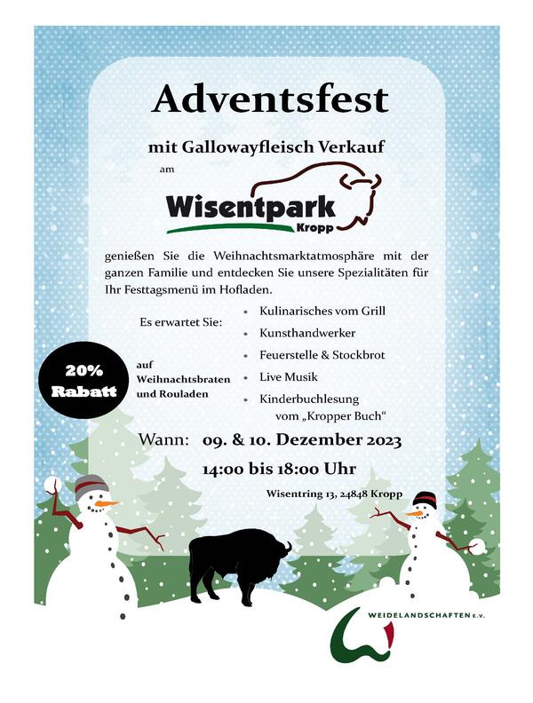 Adventsfest Wisentpark